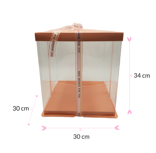 BOTE  GTEAU DE LUXE ROSE - 30 X 34 CM