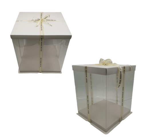 CAJA PARA TARTA DELUXE BLANCA - 38,5 X 40 CM