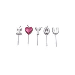 BOUGIES "I LOVE YOU" ARGENTES