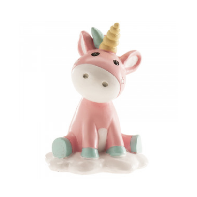 FIGURA PARA TARTA BAUTIZO - UNICORNIO BEBE ROSA