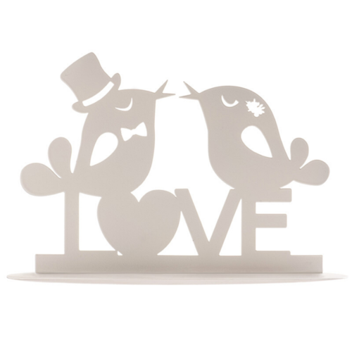 TOPPER PARA TARTA METALICO DEKORA - PAJAROS LOVE