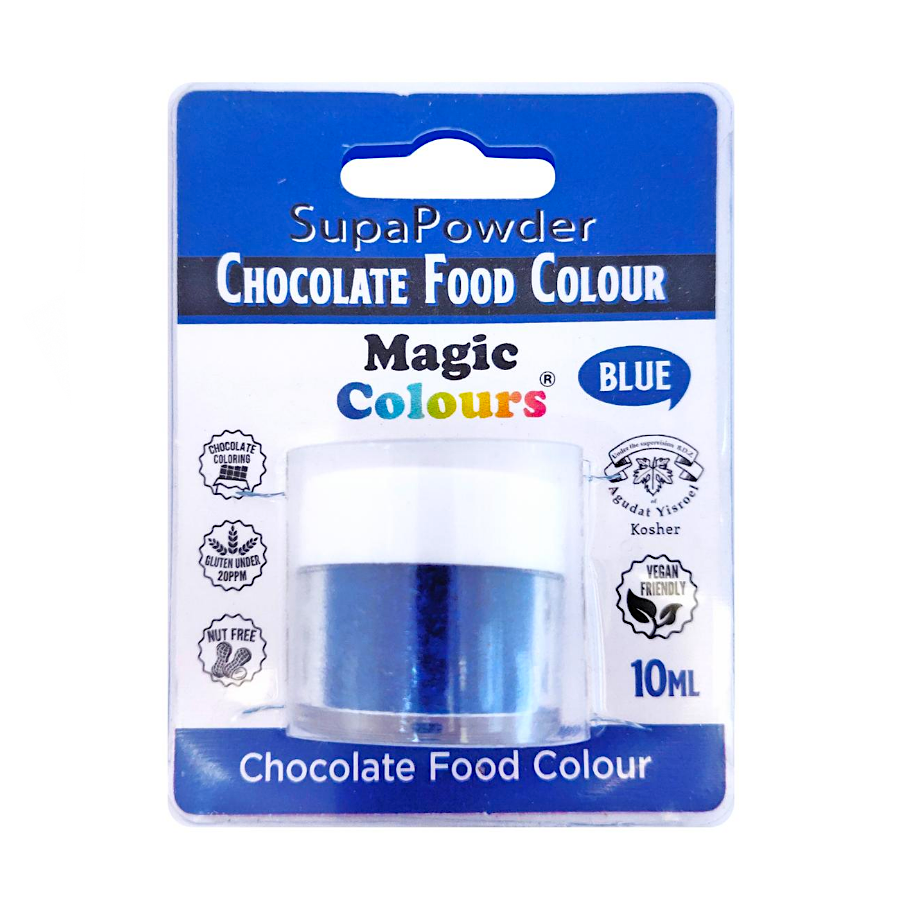 Colorant alimentaire liposoluble Color'choco 5 g bleu + Poudre