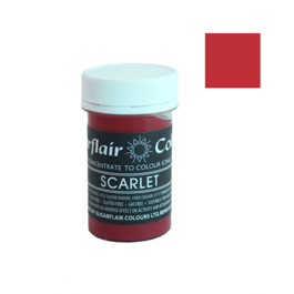 COLORANT EN PTE PASTEL SUGARFLAIR - SCARLET / CARLATE 25 G
