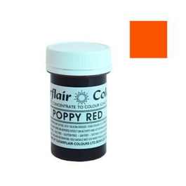 COLORANT EN PTE TARTRANIL SUGARFLAIR - POPPY RED / ROUGE COQUELICOT 25 G