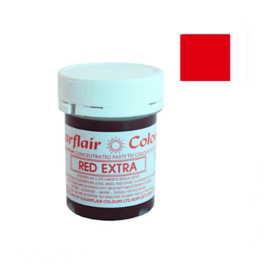 COLORANT EN PTE SUGARFLAIR - RED EXTRA / EXTRA ROUGE 42 G