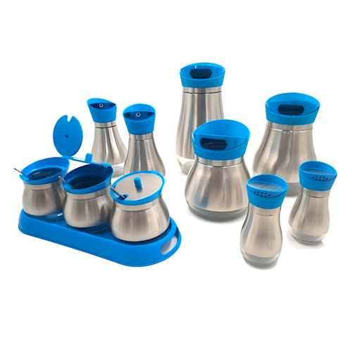 SET MENAJE DE COCINA PARA ALMACENAJE - AZUL