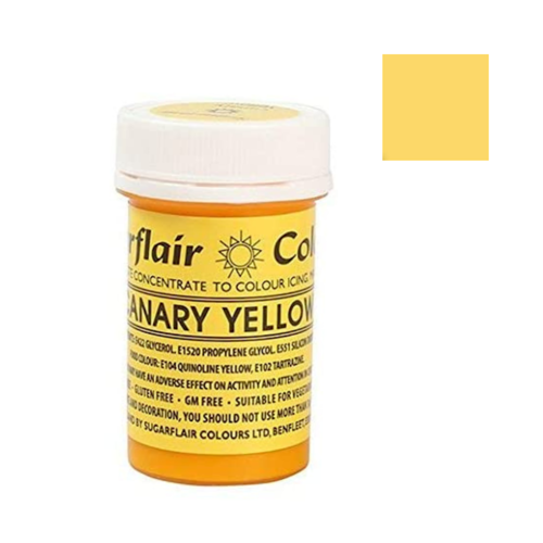 COLORANTE EN PASTA ESPECTRAL SUGARFLAIR - CANARY YELLOW / AMARILLO CANARIO 25 G