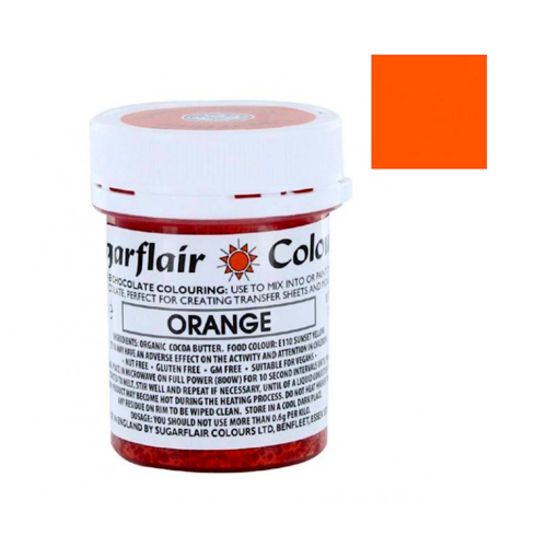 COLORANTE PARA CHOCOLATE SUGARFLAIR - ORANGE / NARANJA 35 G