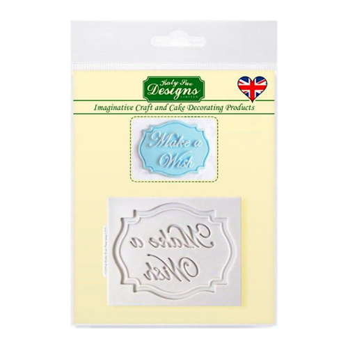 MOULE EN SILICONE KATY SUE - MINI PLAQUE "MAKE A WISH"