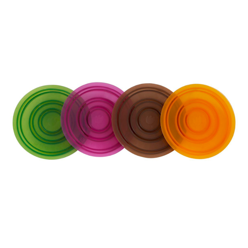 SET COUVERCLES / SOUS VERRES SILICONE PAVONI