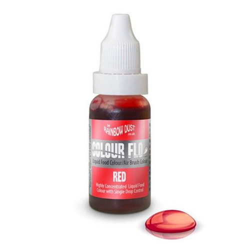 COLORANTE LIQUIDO "FLO" RAINBOW DUST - RED / ROJO 19 G