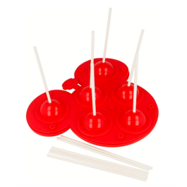 MOULE EN SILICONE POUR 6 CAKE POPS "FAMILY BAKERY DISNEY" + STICKS