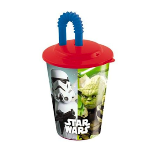 VASO + CAA Y TAPA "STAR WARS" 430 ML