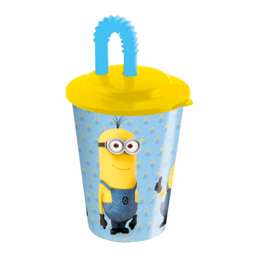 VASO + CAA Y TAPA "MINIONS" 430 ML