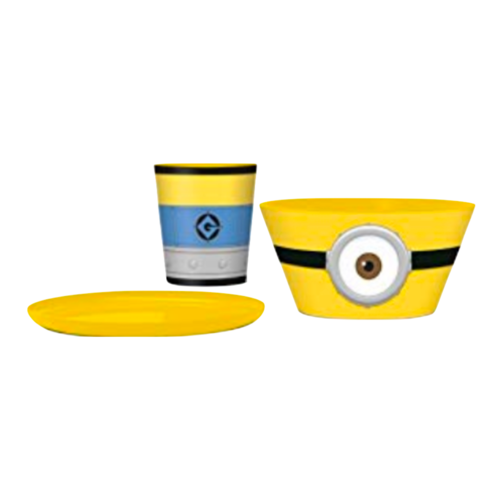 SET DE PETIT-DJEUNER EMPILABLE (3 PICES) - MINIONS