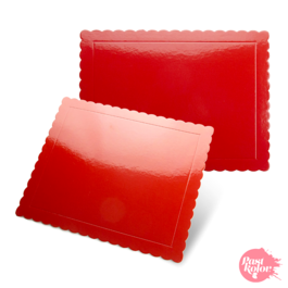 SEMELLE RECTANGLE ROUGE - 30 X 25 CM / 3 MM PAISSEUR