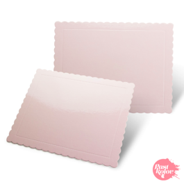 SEMELLE RECTANGLE ROSE BB - 30 X 25 CM / 3 MM PAISSEUR