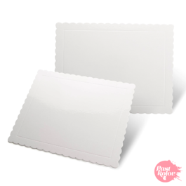 SEMELLE RECTANGLE BLANCHE - 40 X 30 CM / 3 MM PAISSEUR