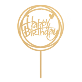 CAKE TOPPER DEKORA - HAPPY BIRTHDAY
