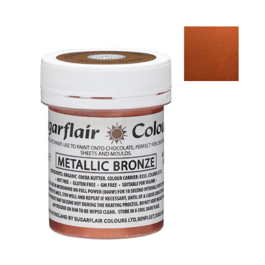 PEINTURE POUR CHOCOLAT SUGARFLAIR - METALLIC BRONZE / BRONZE MTALLIQUE 35 G