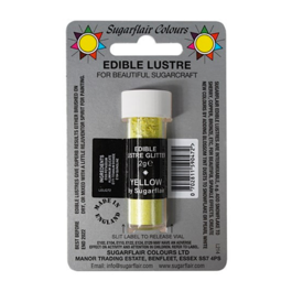 PAILLETTES COMESTIBLES SUGARFLAIR - YELLOW / JAUNE 7 ML