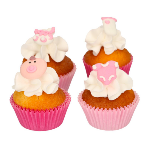 DCORATIONS EN SUCRE FUNCAKES - BB FILLE ROSE