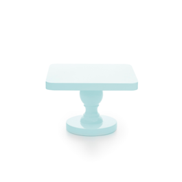 STAND À GÂTEAU "CANDY" CARRÉ -  BLEU 20 CM