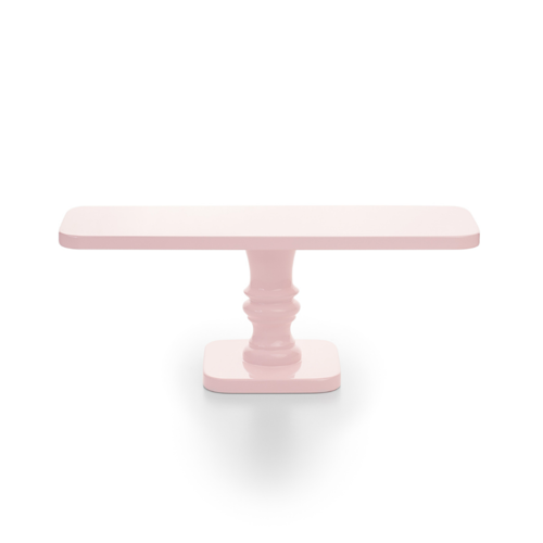 STAND PARA TARTA "CANDY" RECTANGULAR - ROSA 30 X 10 CM