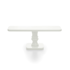 STAND  GTEAU "CANDY" RECTANGULAIRE -  BLANC 30 X 10 CM