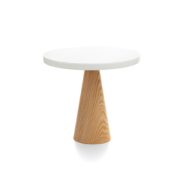 STAND  GTEAU "NATUREL" ROND -  BLANC 25 CM