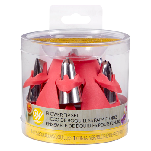 SET COLOCA-Y-LAVA BOQUILLAS PARA FLORES WILTON