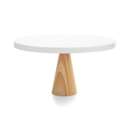 STAND  GTEAU "NATUREL" ROND -  BLANC 30 CM