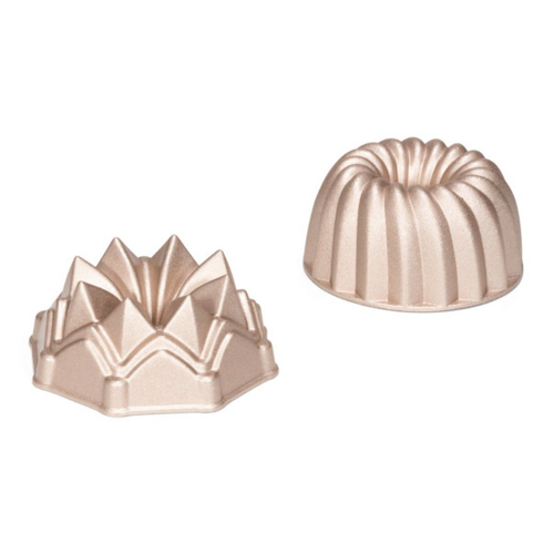 SET MOLDES DE ALUMINIO FUNDIDO PATISSE - 2 "BUNDT" 10 CM