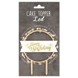CAKE TOPPER SCRAPCOOKING - HAPPY BIRTHDAY LED