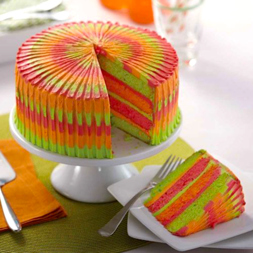 Moule layer cake Wilton 20 cm (x4) - rainbow cake