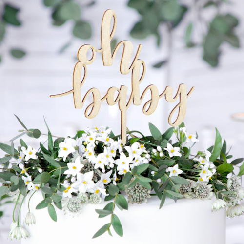 CAKE TOPPER BOIS PARTYDECO - OH BABY