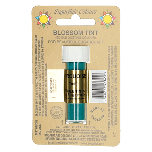 COLORANTE EN POLVO MATE SUGARFLAIR - TURQUOISE / TURQUESA 7 ML