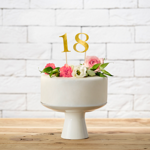 TOPPERS DE NUMEROS PARTYDECO - DORADOS