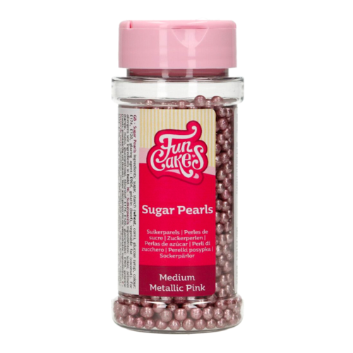 PERLES DE SUCRE FUNCAKES - ROSE MTALLISES (4 MM) 80 G