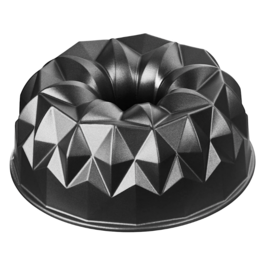 MOULE EN ALUMINIUM COUL KAISER - "BUNDT GEOMETRIC" 25 CM