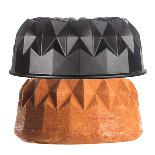 MOULE EN ALUMINIUM COUL KAISER - "BUNDT GEOMETRIC" 25 CM