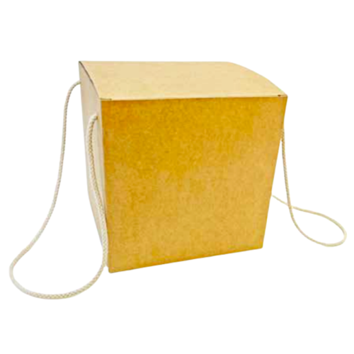 CAJA PARA PANETTONE KRAFT CON LAZO - 18,5 CM