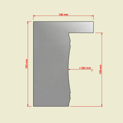 GRATTOIR DE LISSAGE EN ACIER - BALUSTRE N2