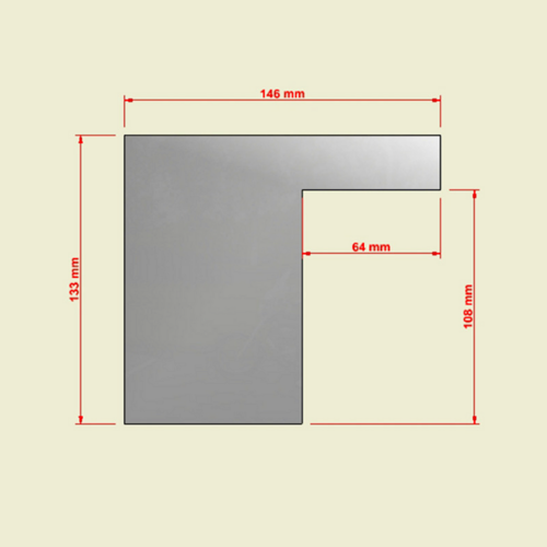 GRATTOIR DE LISSAGE EN ACIER - ANGLE DROIT N2