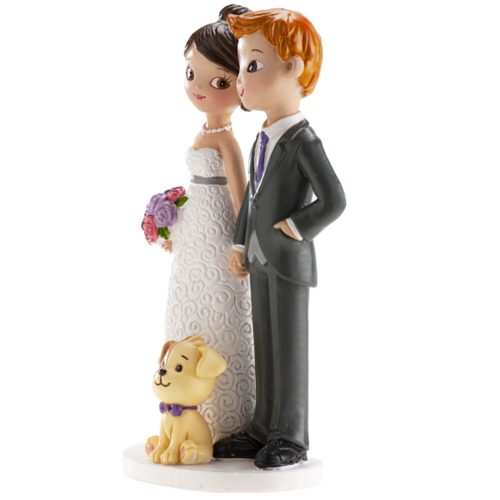 FIGURA PARA TARTA PAREJA CON PERRO