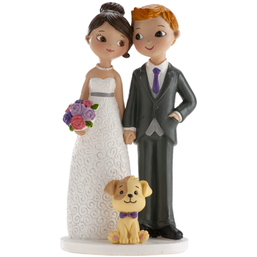 FIGURE POUR GTEAU COUPLE CHIEN