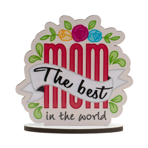 CAKE TOPPER DEKORA - "THE BEST MOM IN THE WORLD"