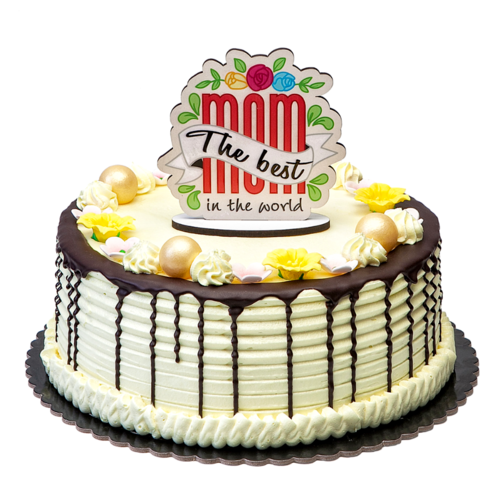 CAKE TOPPER DEKORA - "THE BEST MOM IN THE WORLD"