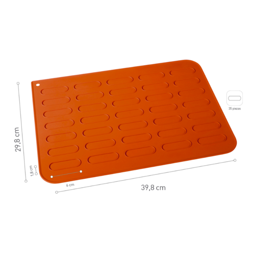 TAPIS EN SILICONE MINI CLAIR (35 PICES)