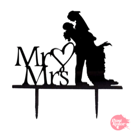 CAKE TOPPER MR & MRS N6